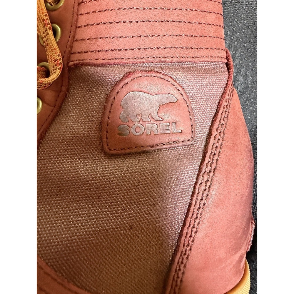 SOREL Hidden Wedge Boot~Joan Arctic Lexi Lace Up Waterproof ~US 8~Rose Leather - Picture 10 of 16